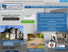 Tablet Screenshot of foundationspecialistsllc.com